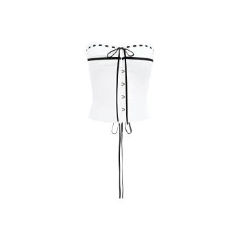 WITH JEAN Strapless Top Women's White