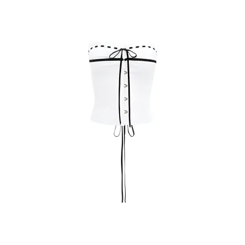 WITH JEAN Strapless Top Women's White