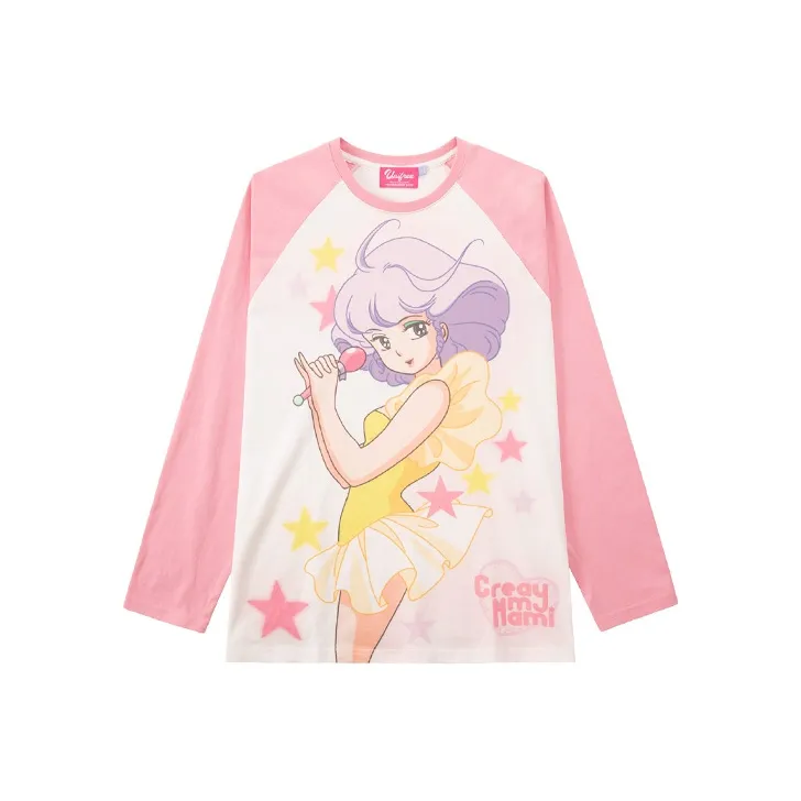UNIFREE x MOFATIANSHIXIAOTIANTIAN LIANMINGKUAN Raglan Sleeve T-Shirt Women's-2