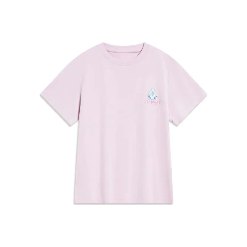 LINING Sports Trend Series T Shirts Women's Lotus Root Powders Purple-0