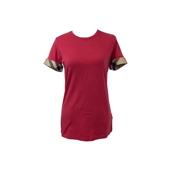 Burberry T Shirts Women's Dark Red-0
