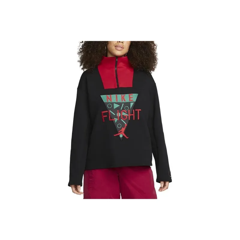 Jordan X Nina Chanel Abney Funnel Neck Top Black-0