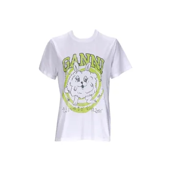 GANNI T Shirts Women's White