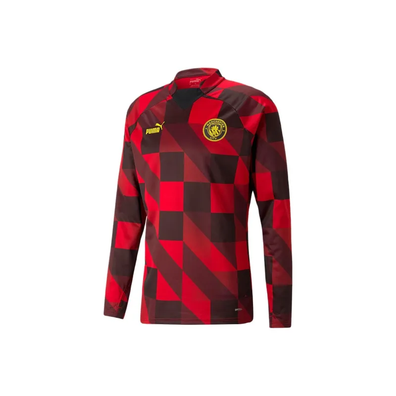 PUMA Manchester City F.C. Soccer Jersey Men's Tango Red/Puma Black-0