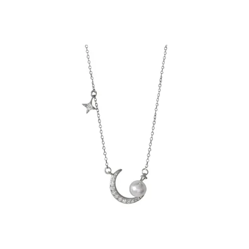Heart Grass S925 Silver Necklaces Women's
