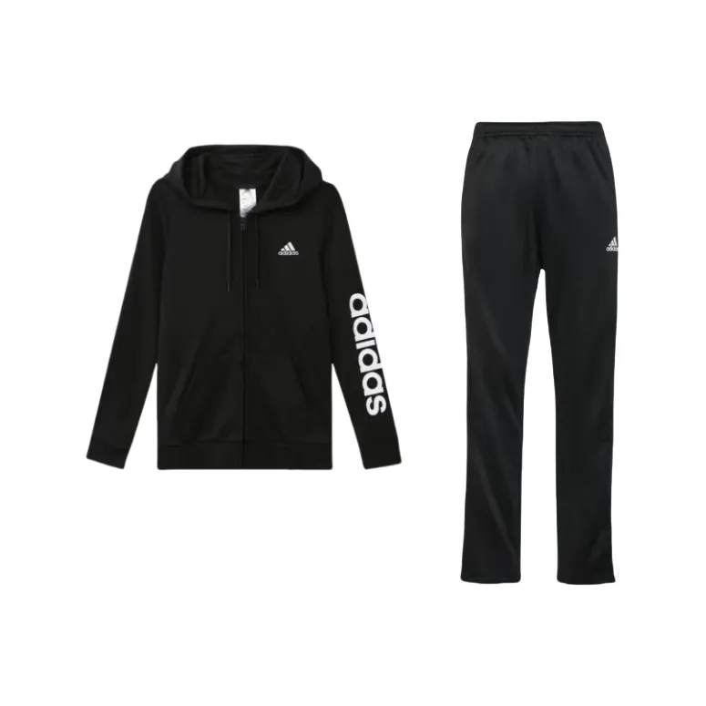 Adidas Sweatshirt Set Unisex Black-4
