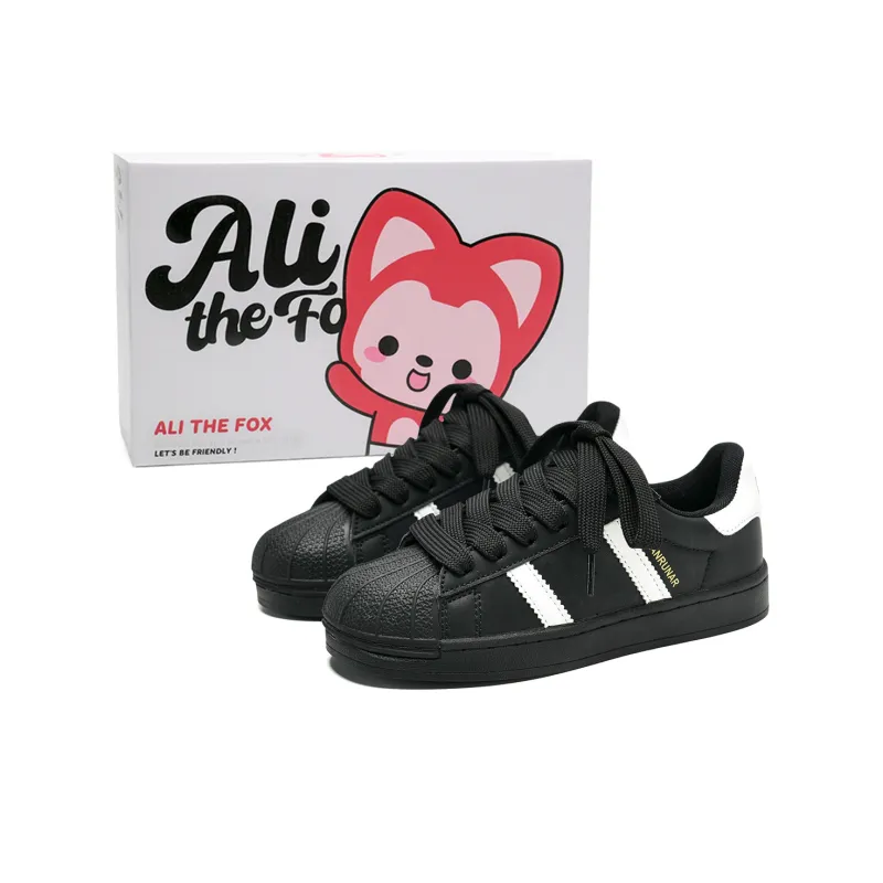 ALI THE FOX Slip Resistant Cushioning Abrasion Resistant Lightweight Low Top Skateboard Shoes Unisex-25