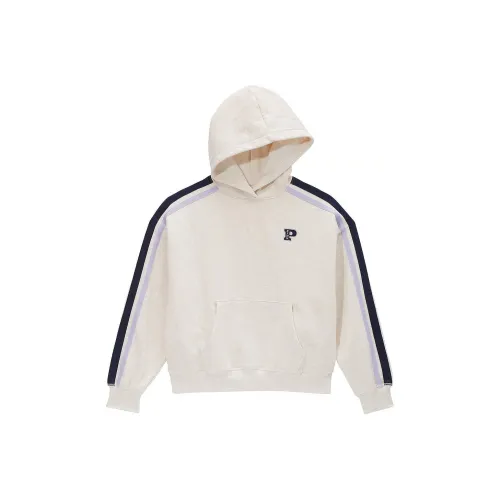 Victoria's Secret PINK Ivy Fleece Campus Hoodie / Natural Heather Sweatshirt Women's Beige