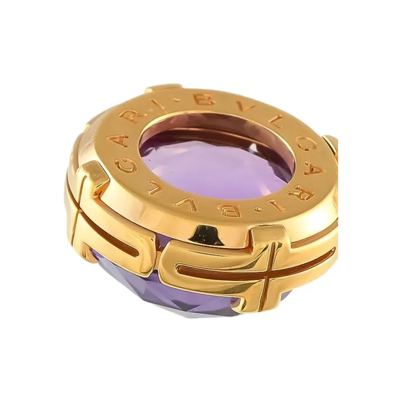 BVLGARI 18K Rose Gold Parentesi Diamond And Amethyst Necklace-1