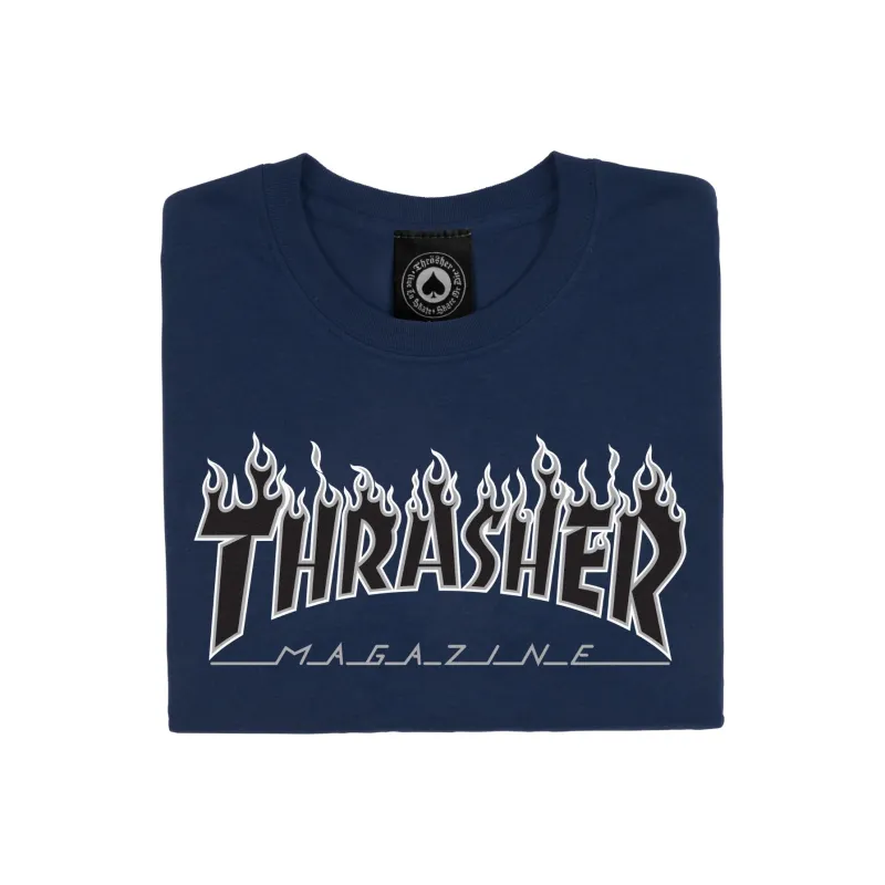 Thrasher SS23 T Shirt Unisex Blue-1