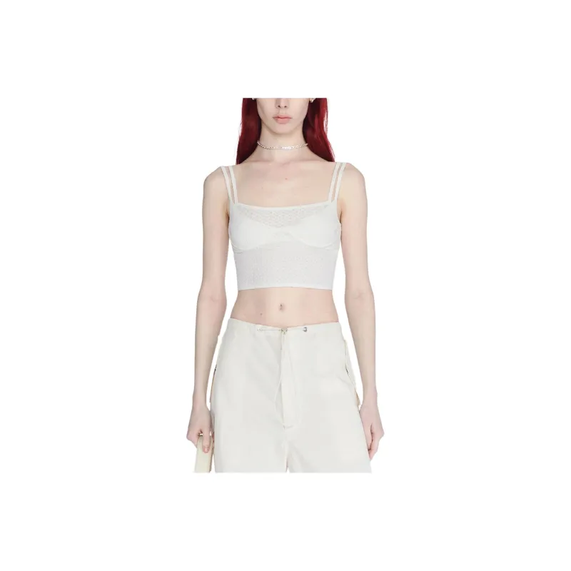DION LEE Serpent Lace-panelled Bralette Top-0