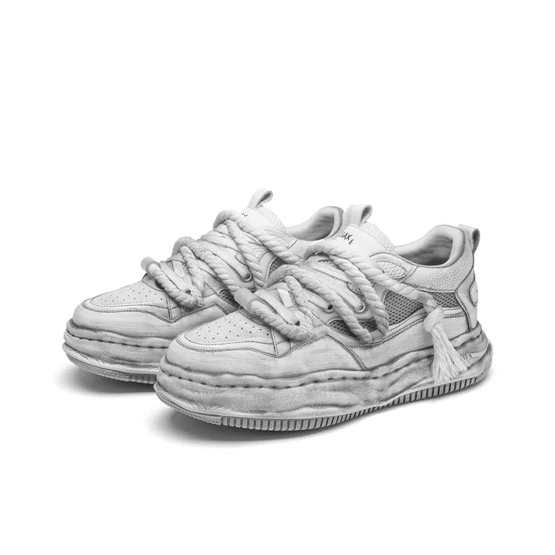 RELAXURSELF Slip Resistant, Abrasion Resistant, Breathable, Height Increasing Low Top Skateboard Shoes Unisex Gradient-2