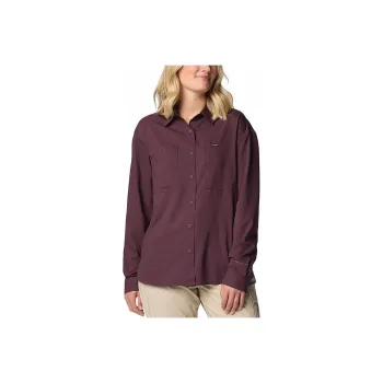 Columbia Silver Ridge Women'ss Maroon Utility Long Sleeve Shirt Shirt Women's Chestnut