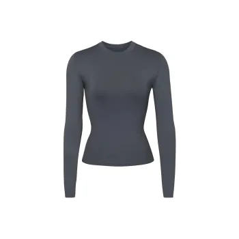 Skims Swim Long Sleeve Shirt Gunmetal