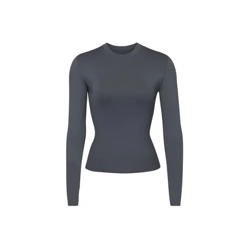 Skims Swim Long Sleeve Shirt Gunmetal