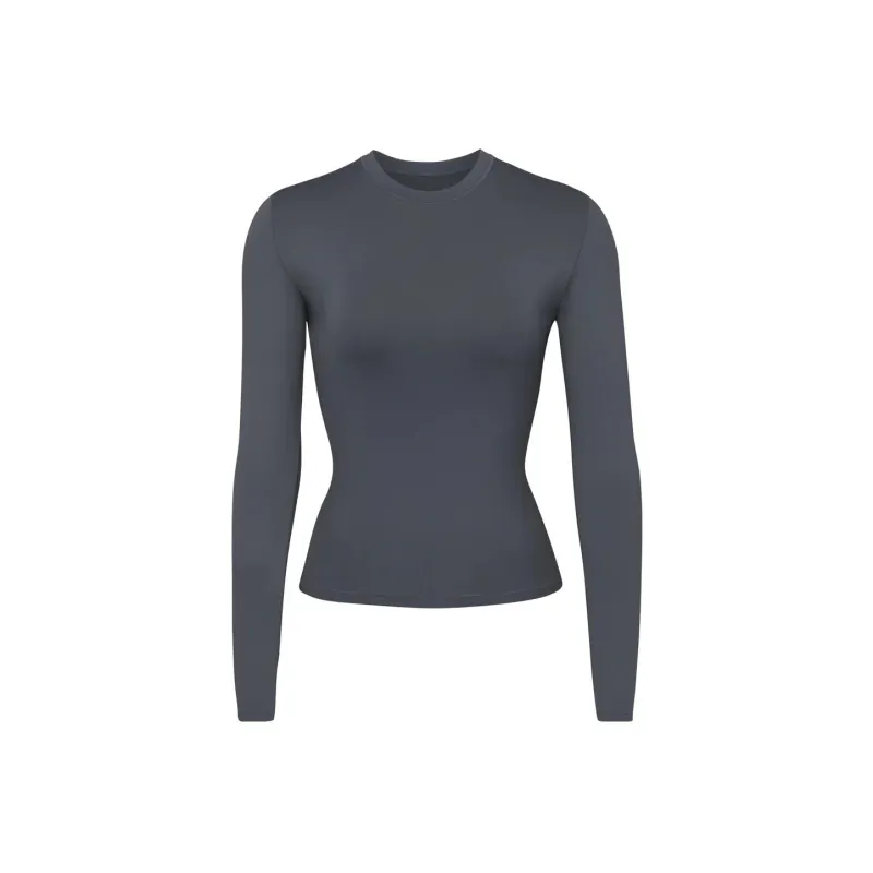 Skims Swim Long Sleeve Shirt Gunmetal-0
