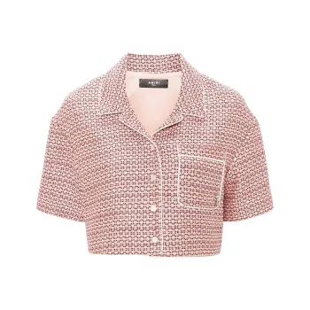 AMIRI Bouclé Cropped Shirt