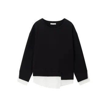 UNIQLO Sweatshirt Women's Black White Color Blocking