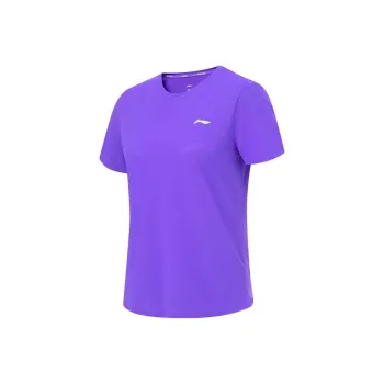 LINING Running Collection T-Shirts Women's Fluorescent Starlight Purple