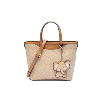 BELLE Artificial Leather With Cow Leather Handbag Medium Size Women's