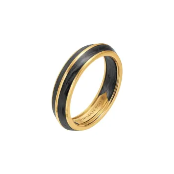 David Yurman 18K Yellow Gold Knife Edge Ring