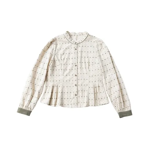 HONGNIAN Shirts Women's Beige Apricot, In Stock