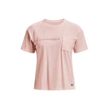 Under Armour Drop Shoulder Sleeve T Shirt Women's Pink