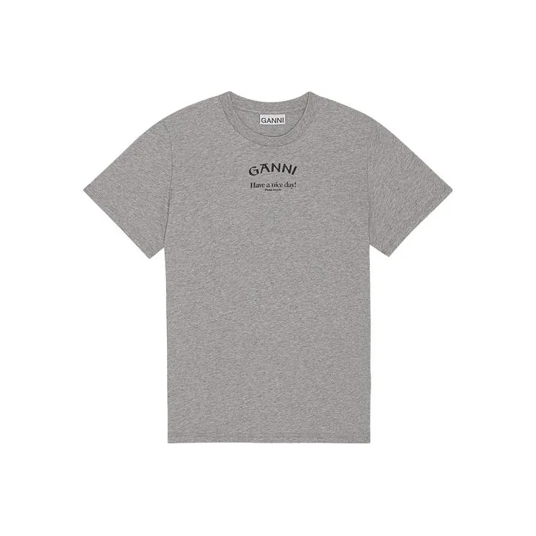 GANNI Logo Printed Crewneck T Shirt-0