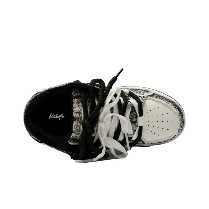 ALI THE FOX Slip Resistant, Abrasion Resistant, Balance, Lightweight Low Top Skateboard Shoes Unisex-28