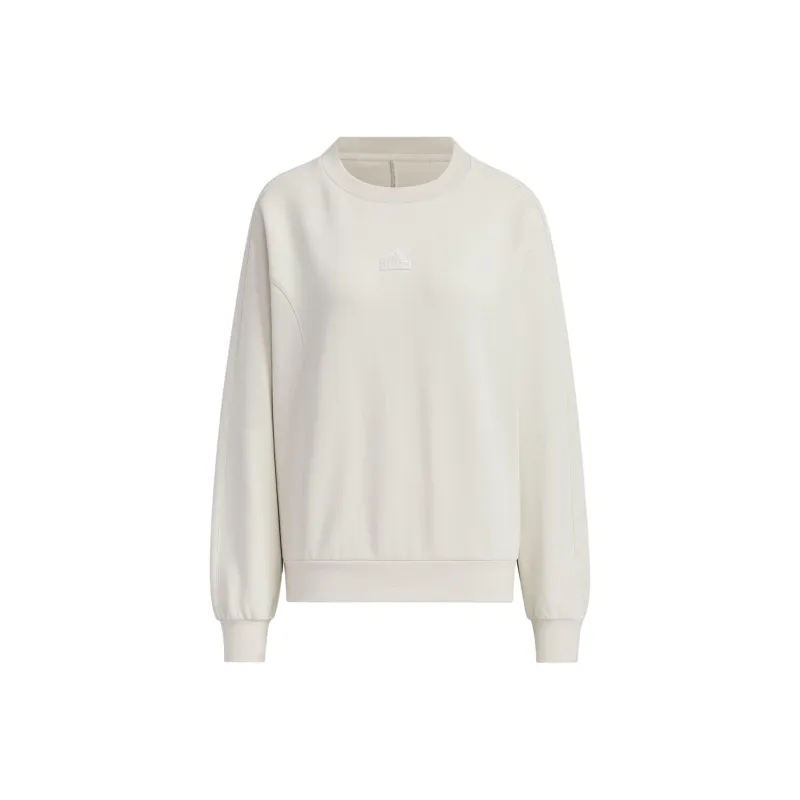 Adidas SMALL LOGO DOUBLEKNIT CREW SWEAT Sweatshirt Women's Bauxite Brown-0