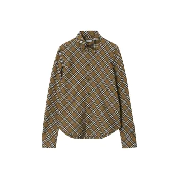 Burberry Check Printed Long Sleeved Shirt