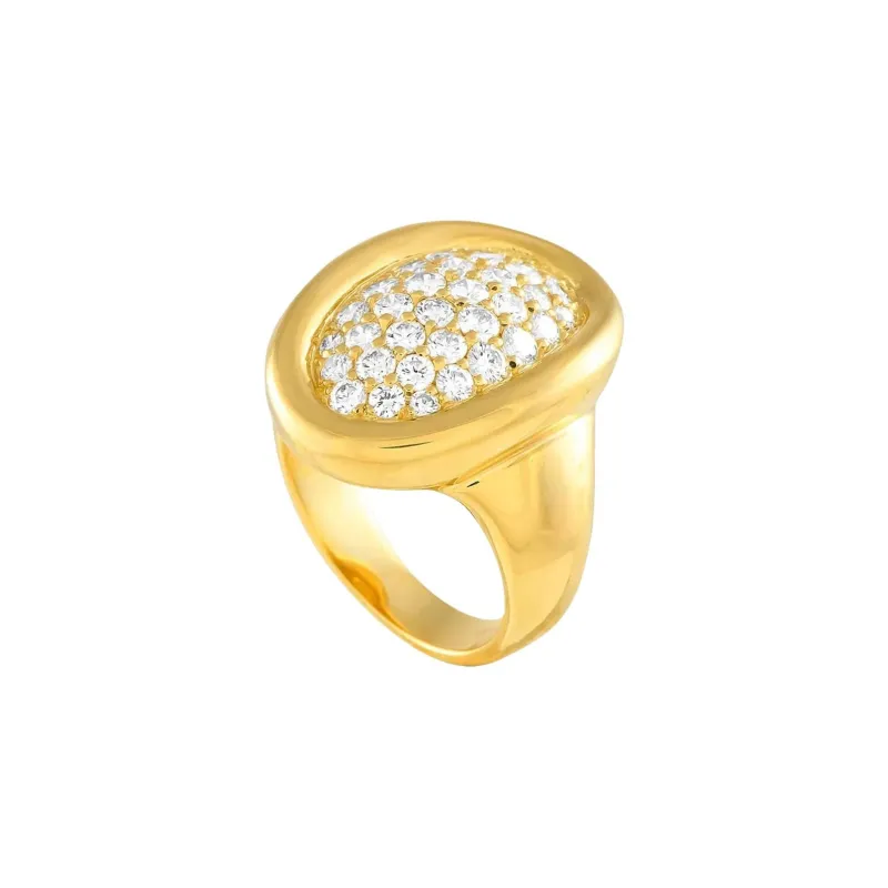 Cartier 18K Yellow Good Baignoire Diamond Ring-2