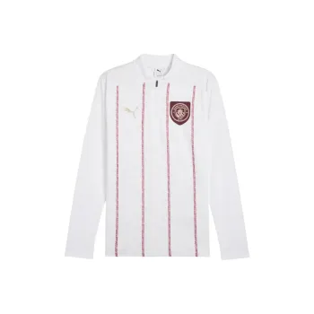 PUMA Manchester CityQuarter Zip Soccer Jersey Men's White