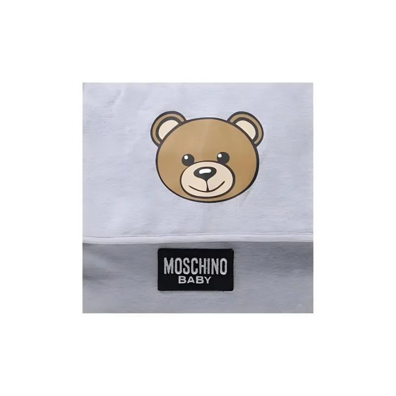 MOSCHINO 100% Cotton Crossbody One Shoulder Handbag Kids' Gray-2