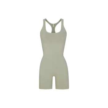 SKIMS OUTDOOR MID THIGH ONESIE Bodysuits Women's MINERAL/Mineral