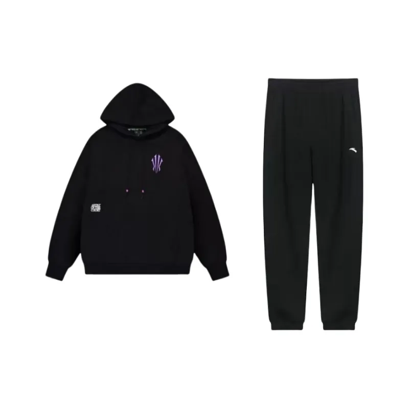 Anta Sweatshirt Set Men's Black-0