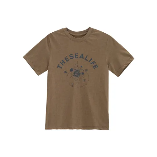 THE SEA LIFE Drop Shoulder Sleeve T Shirt Women's Chestnut