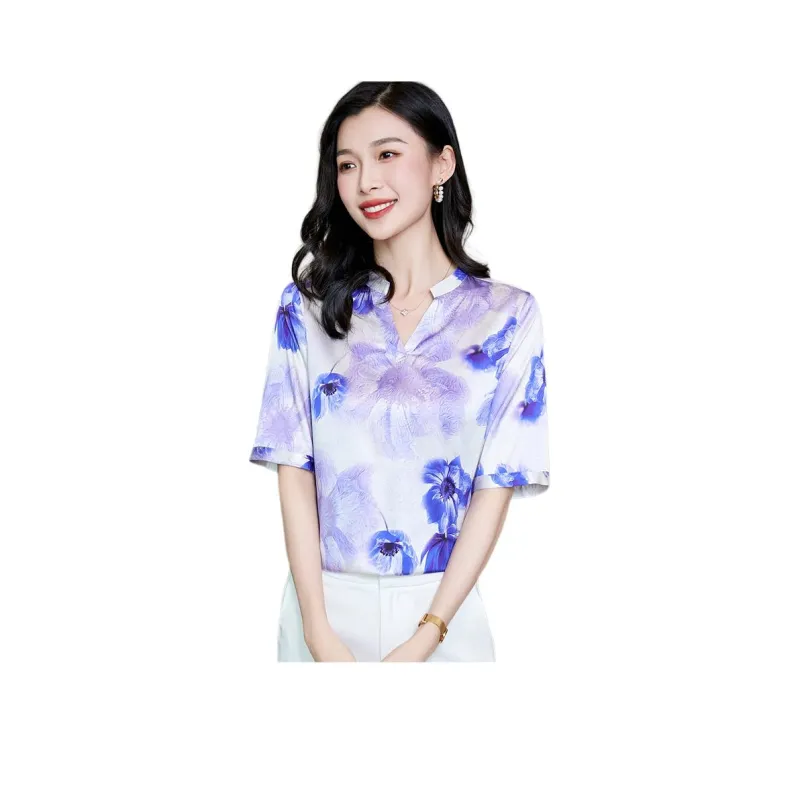 Yi Mengyuan Heavyweight Mulberry Silk Silk Shirt Women's-1