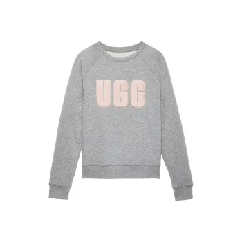 Victoria's Secret UGG® Madeline Fuzz Logo Crewneck/Grey Sweatshirt Women's Gray
