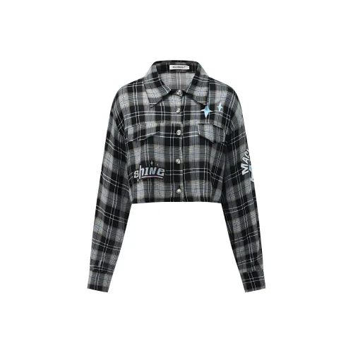 MacyMccoy Shirt Women's Blue Plaid
