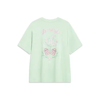 LINING Sports Trend Series T Shirts Women's Bamboo Green
