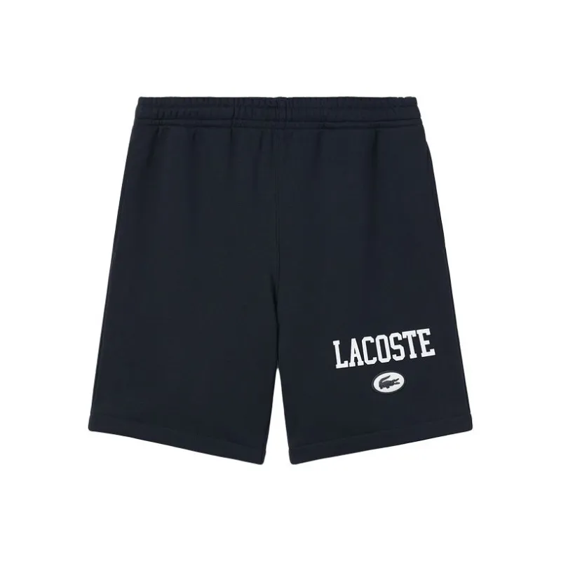 LACOSTE Logo print Organic Cotton Shorts-0