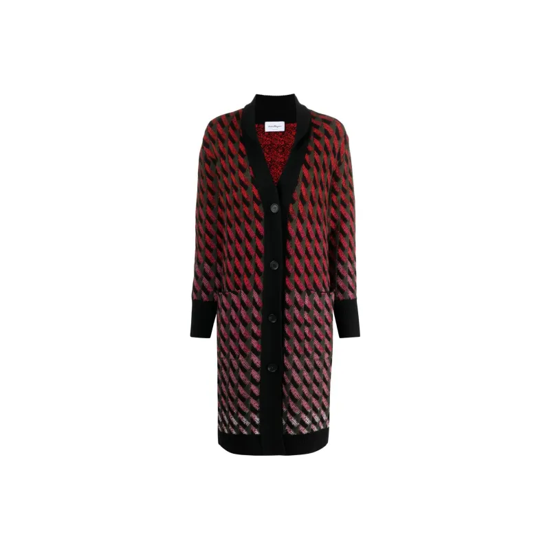 Ferragamo Intarsia knit Cardi coat-0