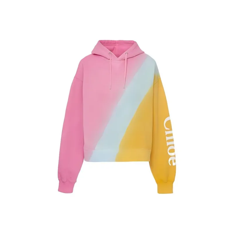 Chloé Logo Printed Drawstring Hoodie-0