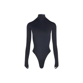 Mugler Logo-lettering High-neck Bodysuit