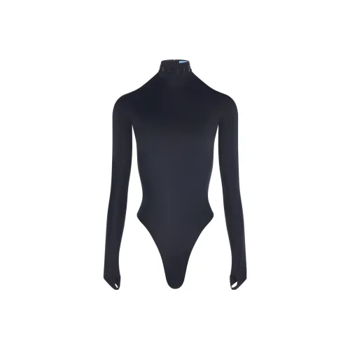 Mugler Logo-lettering High-neck Bodysuit