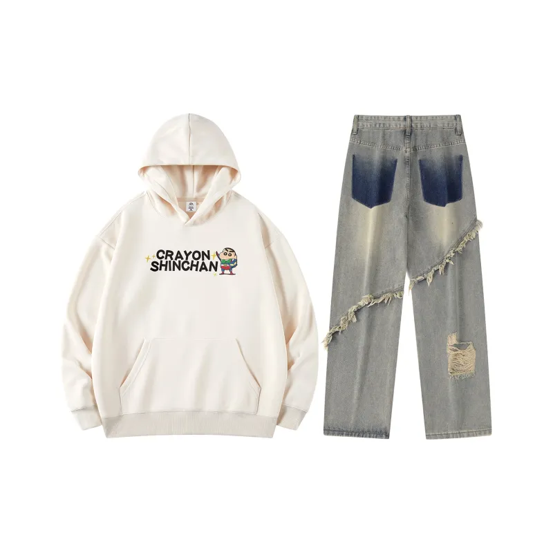 Crayon Shinchan Sweatshirt Set Unisex-12