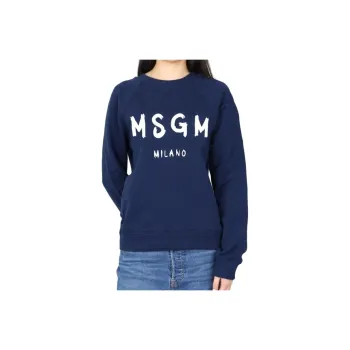 MSGM Logo Printed Crewneck Sweatshirt