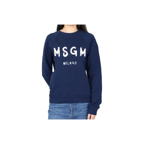 MSGM Logo Printed Crewneck Sweatshirt
