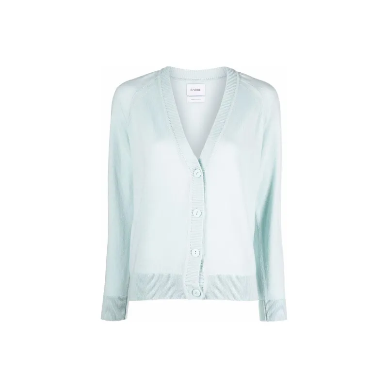 Barrie Rib trimmed Cashmere Cardigan-0